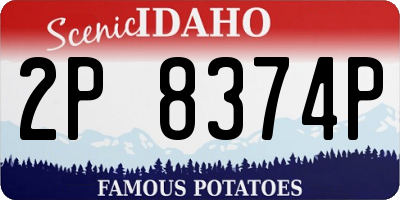 ID license plate 2P8374P