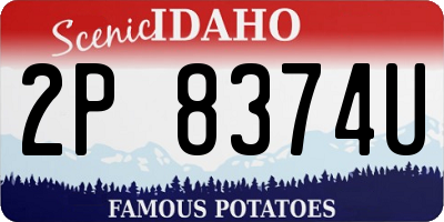 ID license plate 2P8374U