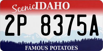 ID license plate 2P8375A