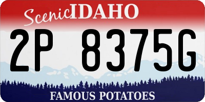 ID license plate 2P8375G