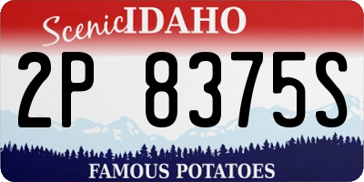 ID license plate 2P8375S