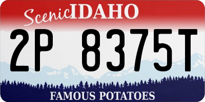 ID license plate 2P8375T