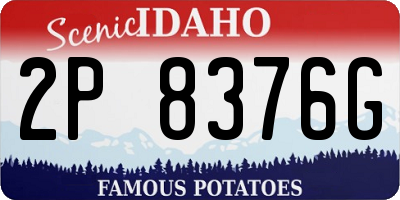 ID license plate 2P8376G
