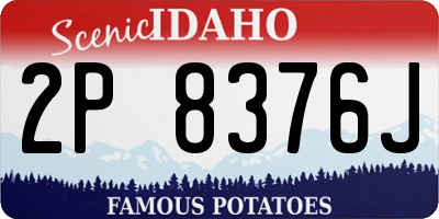 ID license plate 2P8376J