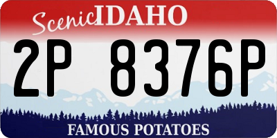 ID license plate 2P8376P