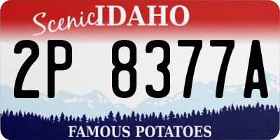 ID license plate 2P8377A