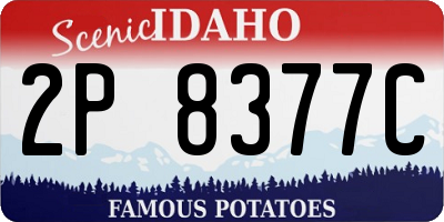 ID license plate 2P8377C