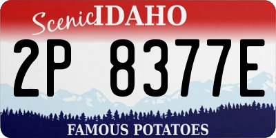 ID license plate 2P8377E