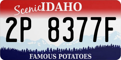 ID license plate 2P8377F
