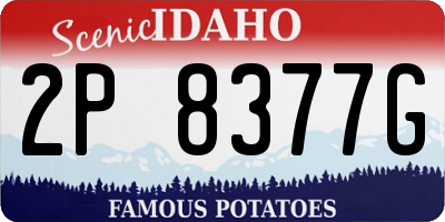 ID license plate 2P8377G