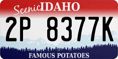 ID license plate 2P8377K