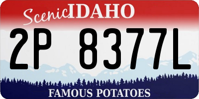ID license plate 2P8377L