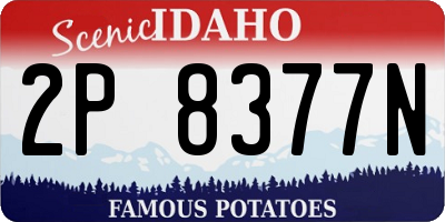 ID license plate 2P8377N