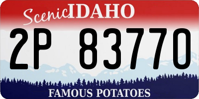 ID license plate 2P8377O