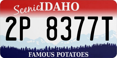 ID license plate 2P8377T
