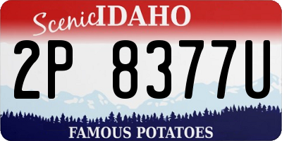 ID license plate 2P8377U