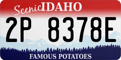 ID license plate 2P8378E