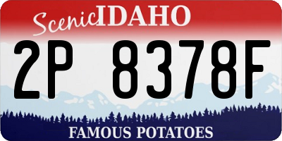 ID license plate 2P8378F