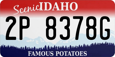 ID license plate 2P8378G