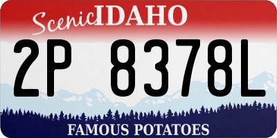ID license plate 2P8378L