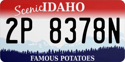 ID license plate 2P8378N