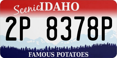 ID license plate 2P8378P