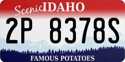 ID license plate 2P8378S