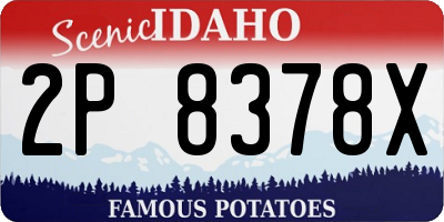 ID license plate 2P8378X