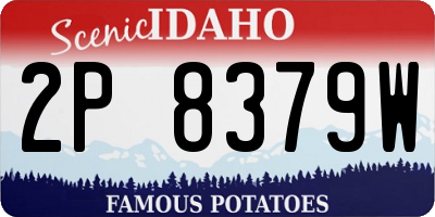 ID license plate 2P8379W