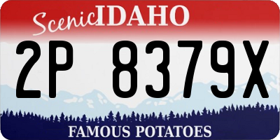 ID license plate 2P8379X