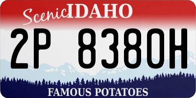 ID license plate 2P8380H