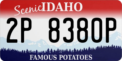 ID license plate 2P8380P