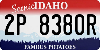 ID license plate 2P8380R