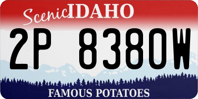 ID license plate 2P8380W