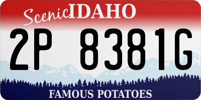 ID license plate 2P8381G