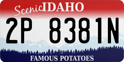 ID license plate 2P8381N