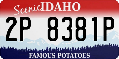 ID license plate 2P8381P