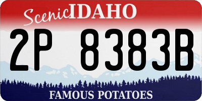 ID license plate 2P8383B
