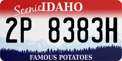 ID license plate 2P8383H