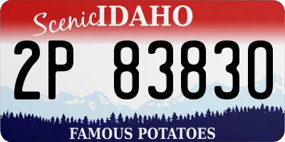 ID license plate 2P8383O