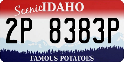 ID license plate 2P8383P