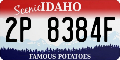 ID license plate 2P8384F