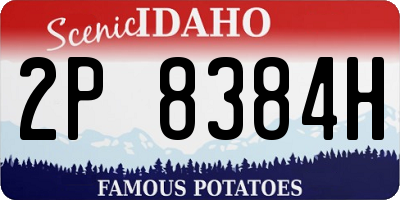 ID license plate 2P8384H