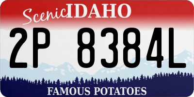 ID license plate 2P8384L