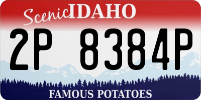 ID license plate 2P8384P
