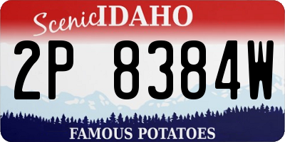 ID license plate 2P8384W