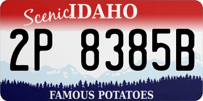 ID license plate 2P8385B