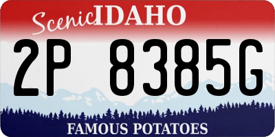 ID license plate 2P8385G