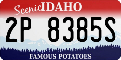 ID license plate 2P8385S