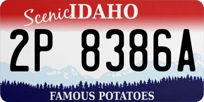 ID license plate 2P8386A
